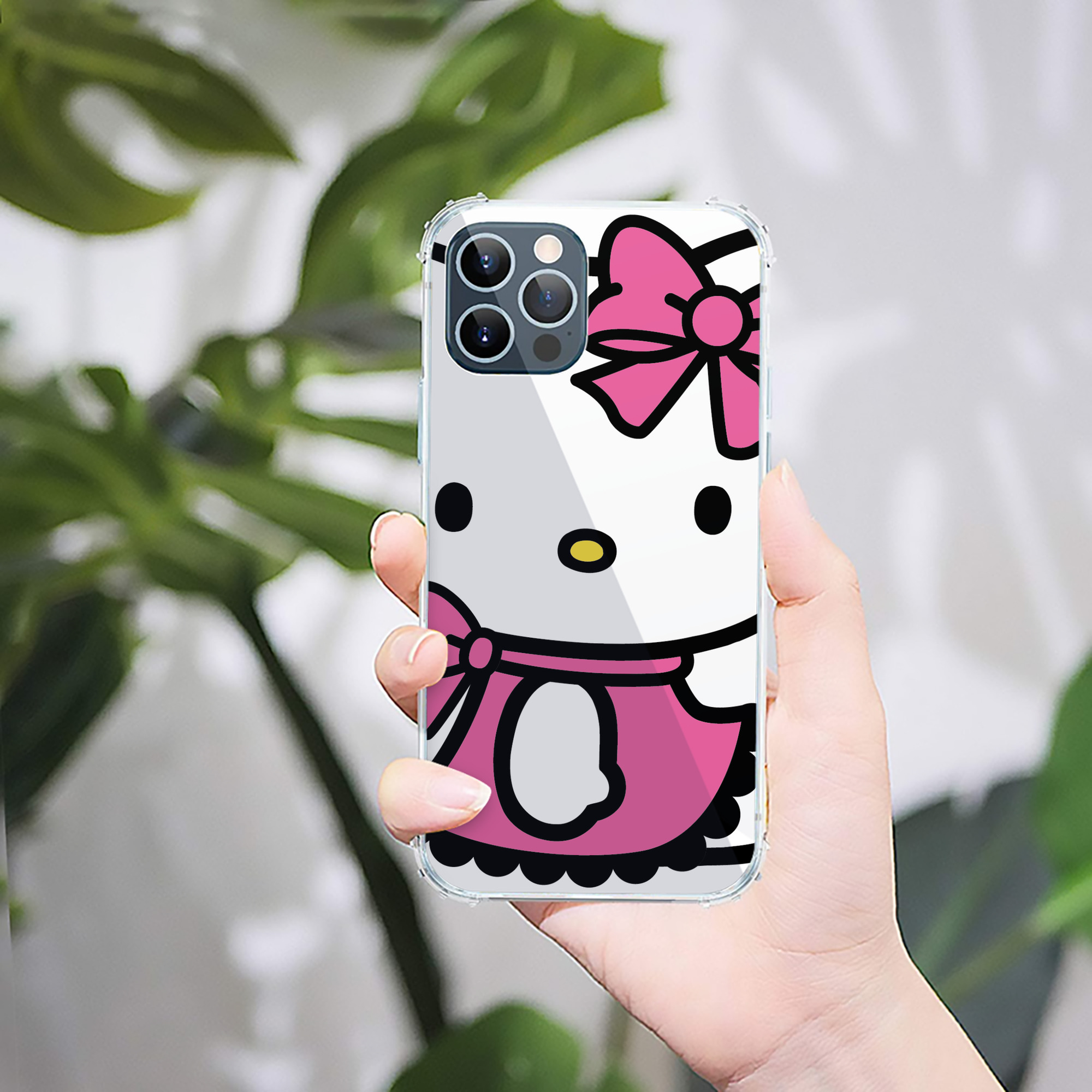 （画像用） Hello Kitty ハローキティ 【iPhone 12シリーズ対応】透明スマホケース（クリアソフトケース）